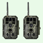 2-Pack Wireless WIFI Game Trail Security Camera 32MP Picture 1296P Video Outdoor Wildlife Hunting Camera Night Vision Motion Activated Waterproof | A280W Green
