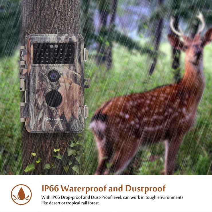 4-Pack Game & Hunting Trail Wildlife Deer Cams 24MP 1296P H.264 Video No Glow Infrared Motion Activated Waterproof Photo and Video Model | A252