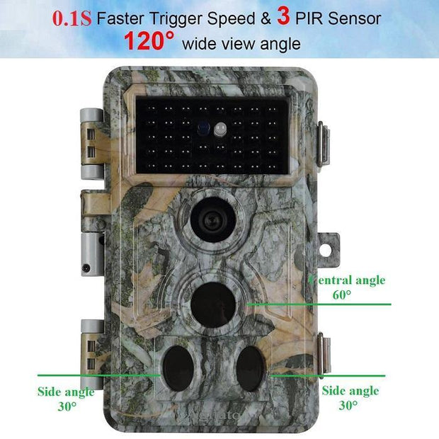 4-Pack Trail Hunting & Game Cameras Field Farm Cams 24MP 1296P Video 0.1s Fast Trigger Time Motion Activated Waterproof | A262