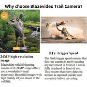 2-Pack Trail Game Cameras for Wildlife Hunting & Home Security 24MP H.264 1296P MP4 Video Waterproof Motion Activated Photo & Video Model | A262