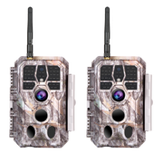 2-Pack Bluetooth Wireless WIFI Game & Trail Cameras for Wildlife Hunting & Home or Backyard Security Night Vision Motion Activated Waterproof | A280W