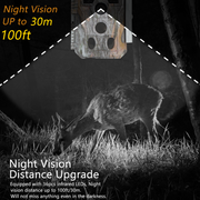 2-Pack A280 Trail Game Deer Cameras 24MP Photo 2304x1296P Full HD Video 100ft Night Vision No Glow 0.1S Trigger Motion Activated Waterproof