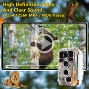 Trail Game Deer Cameras A280 24MP Photo 2304x1296P Full HD Video 100ft Night Vision No Glow 0.1S Trigger Motion Activated Waterproof