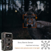 5-Pack Game Trail Deer Cameras 24MP Photo 1296P Video with 100ft Night Vision Motion Activated 0.1S Trigger Speed Waterproof No Glow | A323