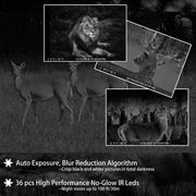 2-Pack Game Trail Deer Cameras Wildlife Cams 24MP 1296P Video with 100ft Night Vision Motion Activated 0.1S Trigger Speed Waterproof No Glow | A323