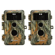 2-Pack Game Trail Animal Cams Hunting Deer Cameras 24MP 1296P Video Night Vision No Glow Infrared Photo & Video Motion Activated Waterproof | A252