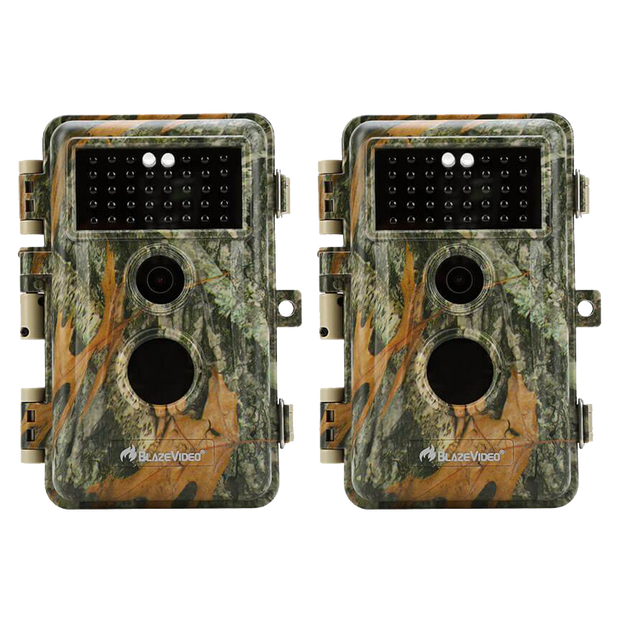 2-Pack Game Trail Animal Cams Hunting Deer Cameras 24MP 1296P Video Night Vision No Glow Infrared Photo & Video Motion Activated Waterproof | A252