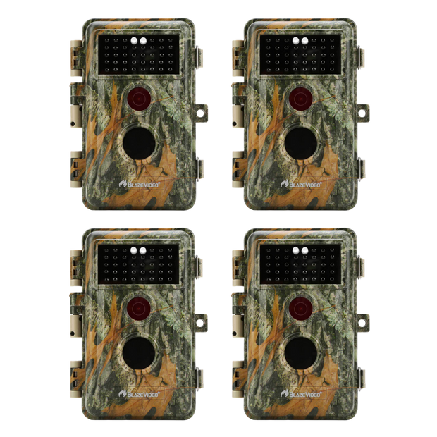 4-Pack No Glow Game & Trail Cams Deer Hunting Cameras 24MP 1296P Video Night Vision Motion Activated Time Lapse | A252