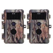 2-Pack No Glow Game Field Cams & Trail Deer Hunting Cameras 24MP 1296P Video Motion Activated Waterproof IP66 Night Vision | A252