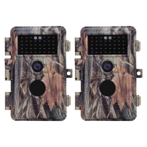 2-Pack No Glow Game Field Cams & Trail Deer Hunting Cameras 24MP 1296P Video Motion Activated Waterproof IP66 Night Vision | A252