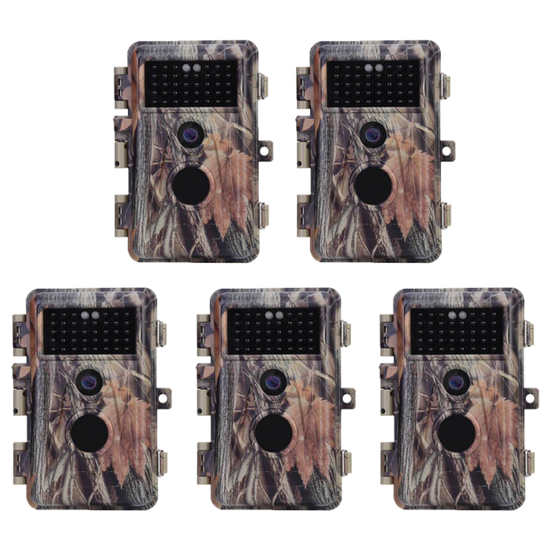 5-Pack Night Vision Game Trail Deer Cams No Flash 24MP H.264 1296P Waterproof Motion Activated Night Vision Waterproof Photo & Video Model | A252