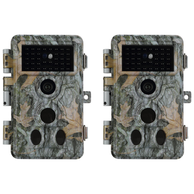 2-Pack Trail Hunting & Game Cameras Field Farm Cams 24MP 1296P Video 0.1s Fast Trigger Time Motion Activated Waterproof | A262