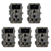 5-Pack Trail Observing & Game Cameras Field Farm Cams 24MP 1296P Video 0.1s Fast Trigger Time Motion Activated Waterproof | A262