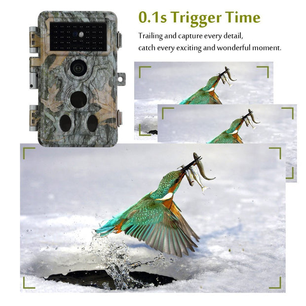 5-Pack Trail Observing & Game Cameras Field Farm Cams 24MP 1296P Video 0.1s Fast Trigger Time Motion Activated Waterproof | A262