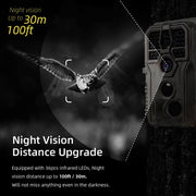 2-Pack A280 Game Trail Cameras 24MP 1296P Video 100ft Night Vision 0.1S Trigger Motion Activated Waterproof Wildlife Hunting Deer Cams