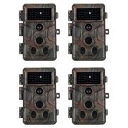 4-Pack Game Trail Deer Cameras  24MP Photo 1296P Video with 100ft Night Vision Motion Activated 0.1S Trigger Speed Waterproof No Glow | A323