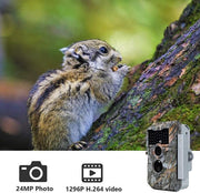 2-pack Wireless Bluetooth WiFi Game Trail Deer Camera 24MP 1296P Video with Night Vision No Glow Motion Activated for Wildlife Hunting & Home Security | W600