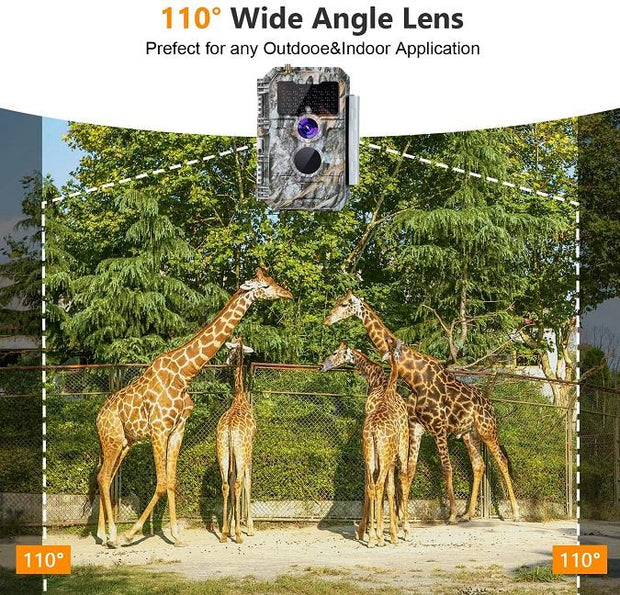 2-pack Wireless Bluetooth WiFi Game Trail Deer Camera 24MP 1296P Video with Night Vision No Glow Motion Activated for Wildlife Hunting & Home Security | W600