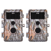 2-Pack Game Trail Cameras & Deer Cams for Animal Hunting 24MP 1296P HD Video with Night Vision Motion Activated Waterproof IP66